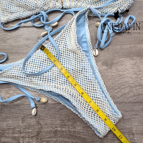 Zaful High Cut Tie Side Tie Back Bikini Swimsuit Size XL - Picture 5 of 6